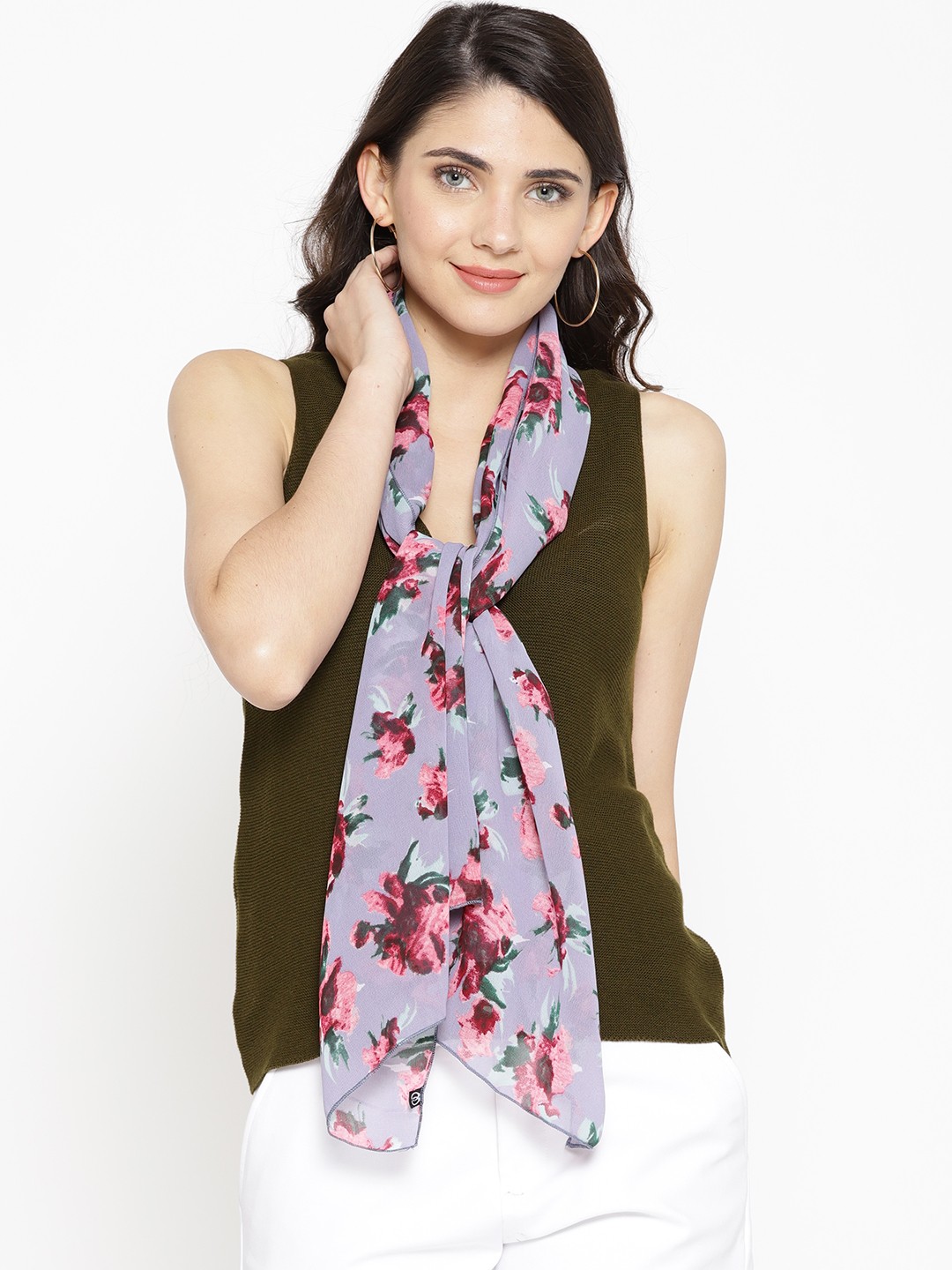 

Trend Arrest Purple & Pink Printed Stole