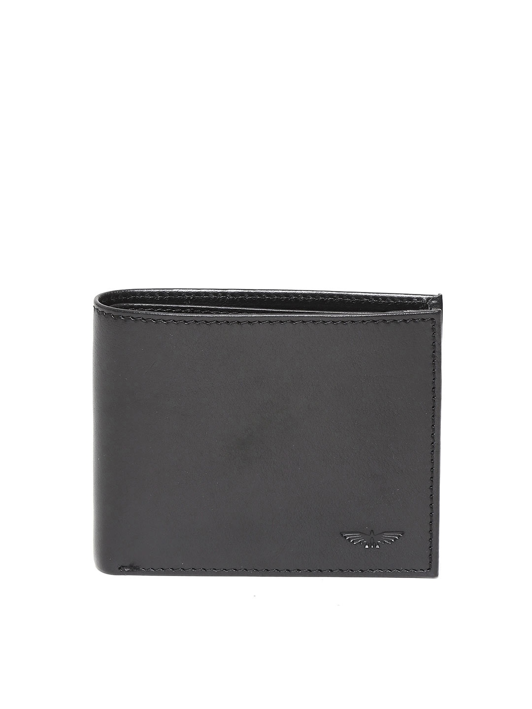 

Park Avenue Men Black Solid Leather Two Fold Wallet