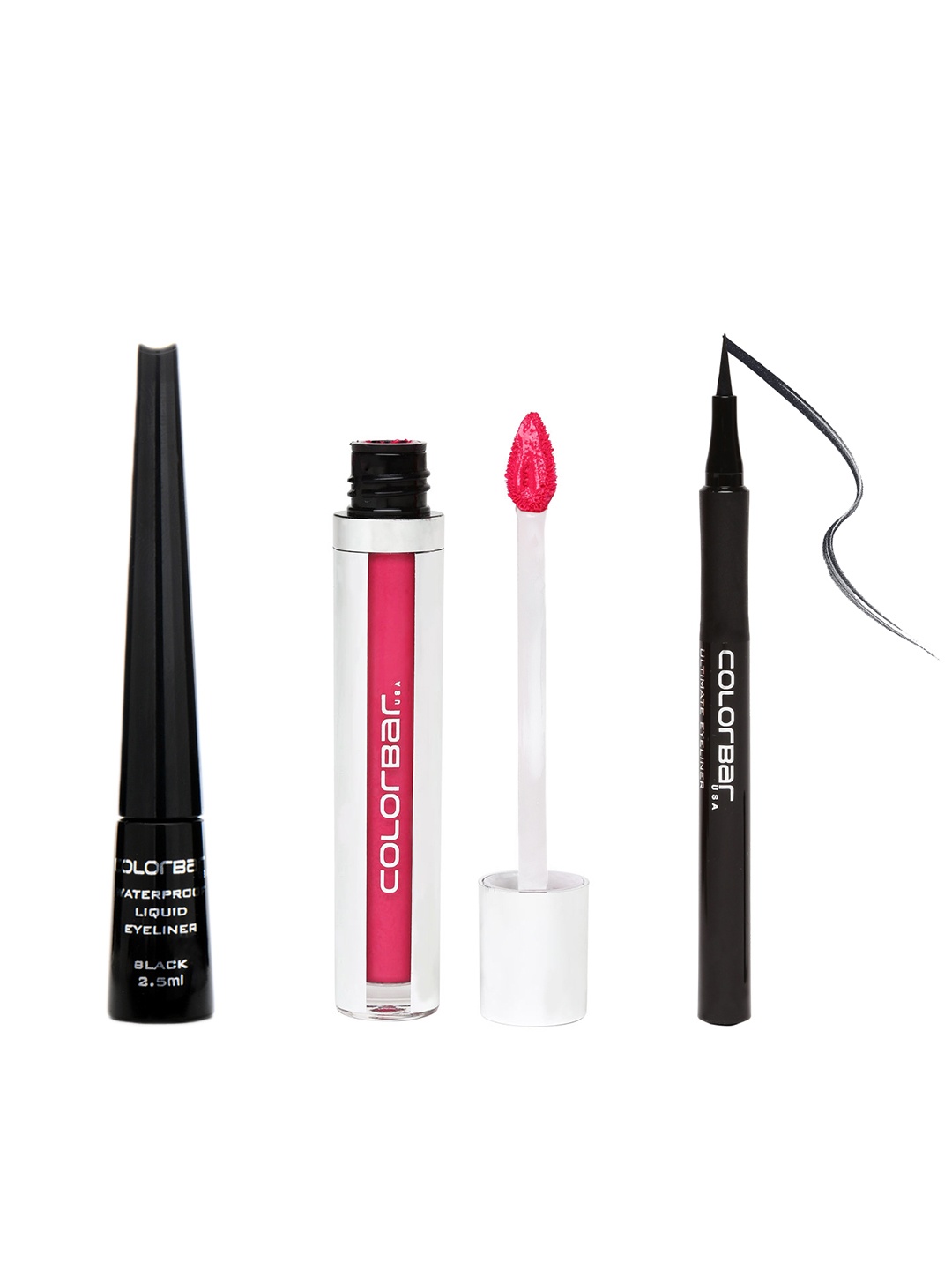 Colorbar Set of Eyeliners & Lipstick, Pink