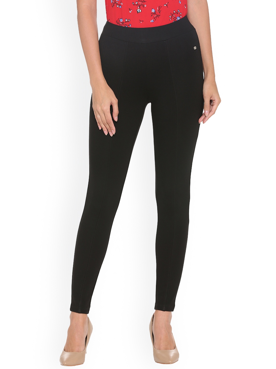 

Allen Solly Women Black Regular Fit Solid Trousers