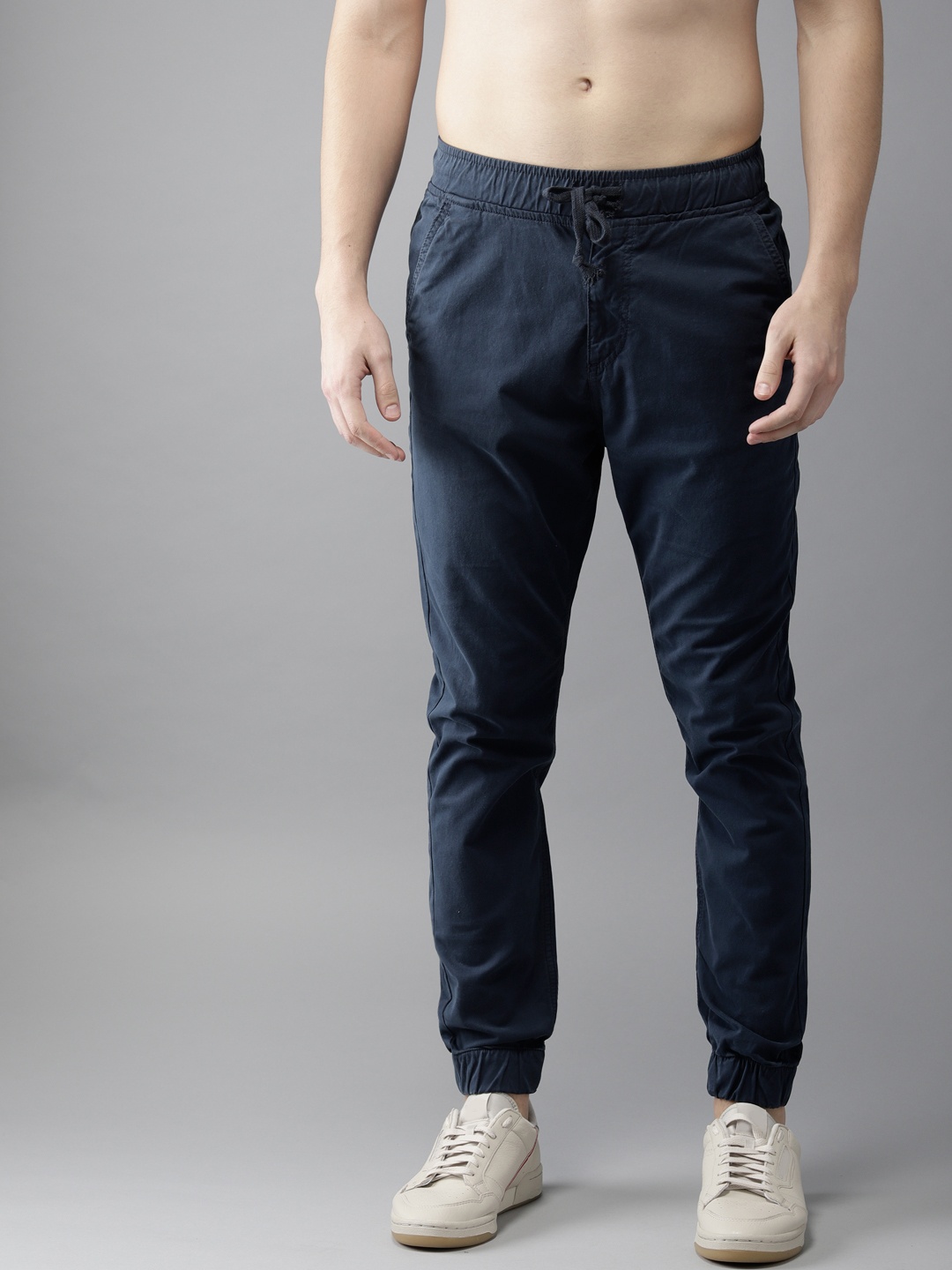 

HERE&NOW Men Navy Blue Joggers