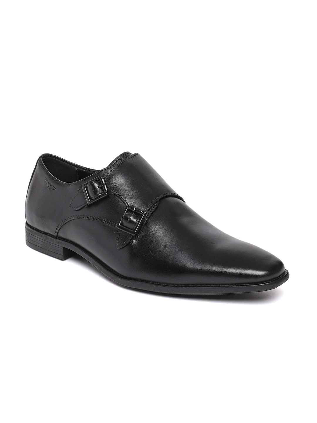 

Park Avenue Men Black Formal Leather Monks