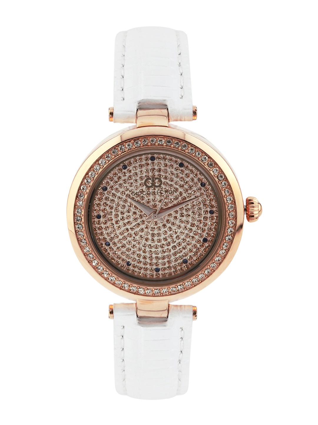 

GIO COLLECTION Women Copper-Toned Stone-Studded Dial Watch G2008-06