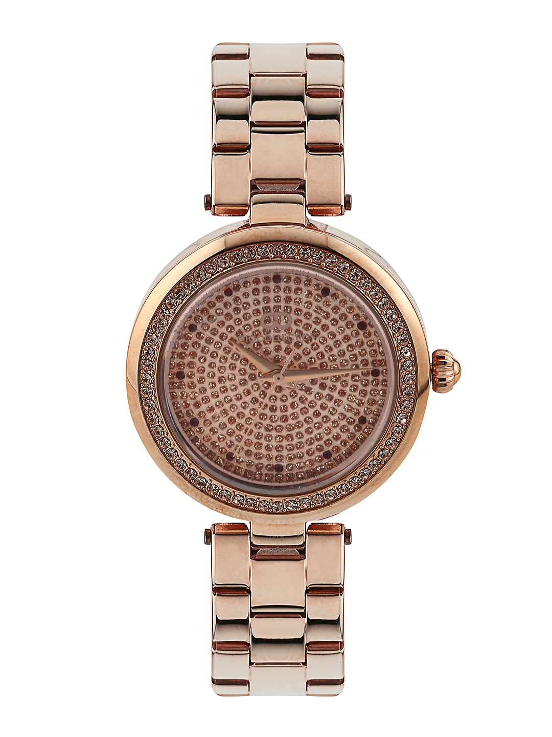 

GIO COLLECTION Women Rose Gold-Toned Stone-Studded Dial Watch G2008-44