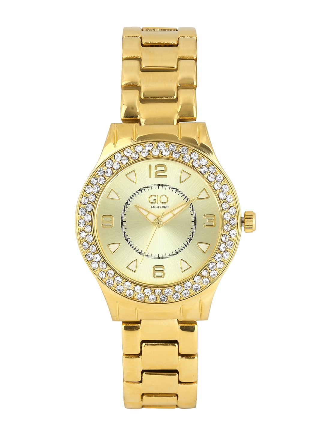 

GIO COLLECTION Women Gold-Toned Dial Embellished Watch FG2001-33