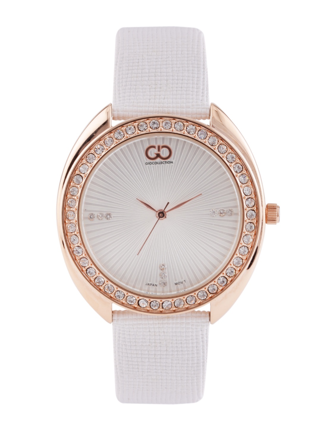 

GIO COLLECTION Women Silver-Toned Stone-Studded Dial Watch G0050-03