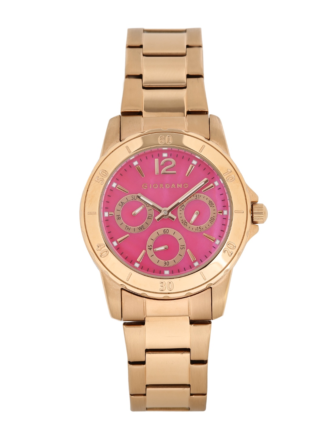 

GIORDANO Women Dark Pink Dial Watch GX2636-77