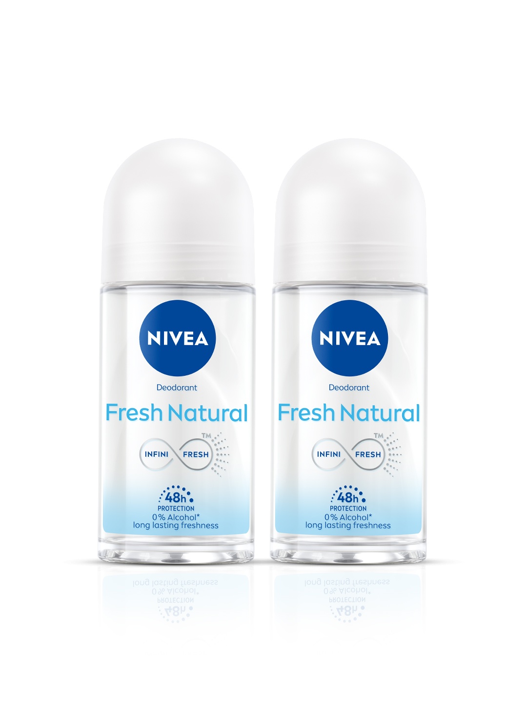 

Nivea Women Set of 2 Fresh Natural Roll-On Deodorant, White
