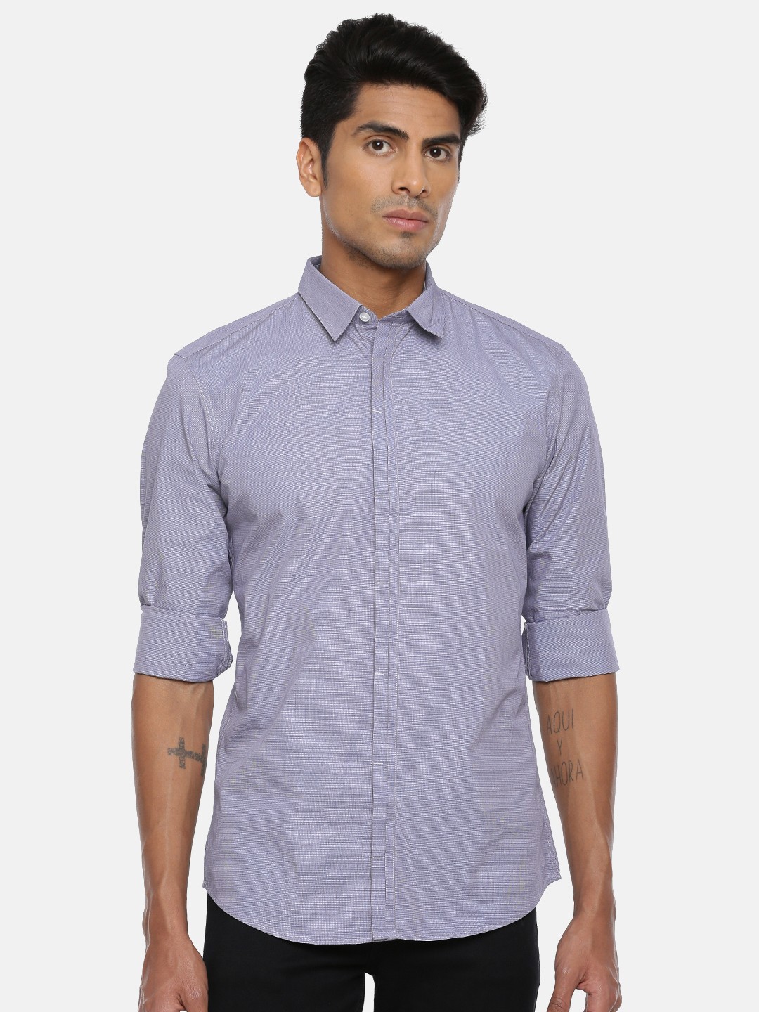 

SELECTED Men Blue Printed Regular Fit Formal Shirt, Navy blue