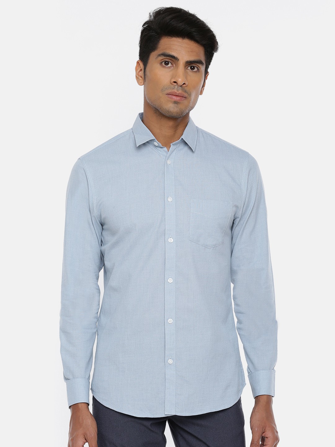 

SELECTED Men Blue Slim Fit Solid Casual Shirt