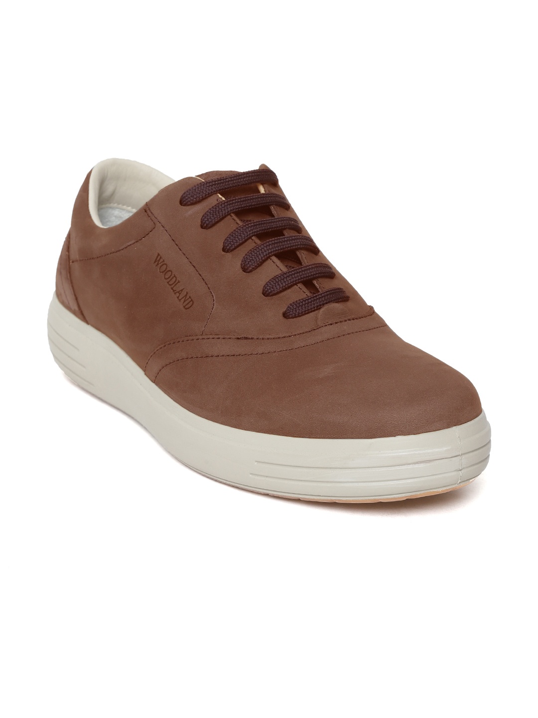 

Woodland Men Brown Leather Sneakers