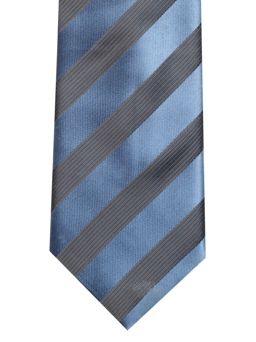 

Lino Perros Blue & Black Striped Broad Tie