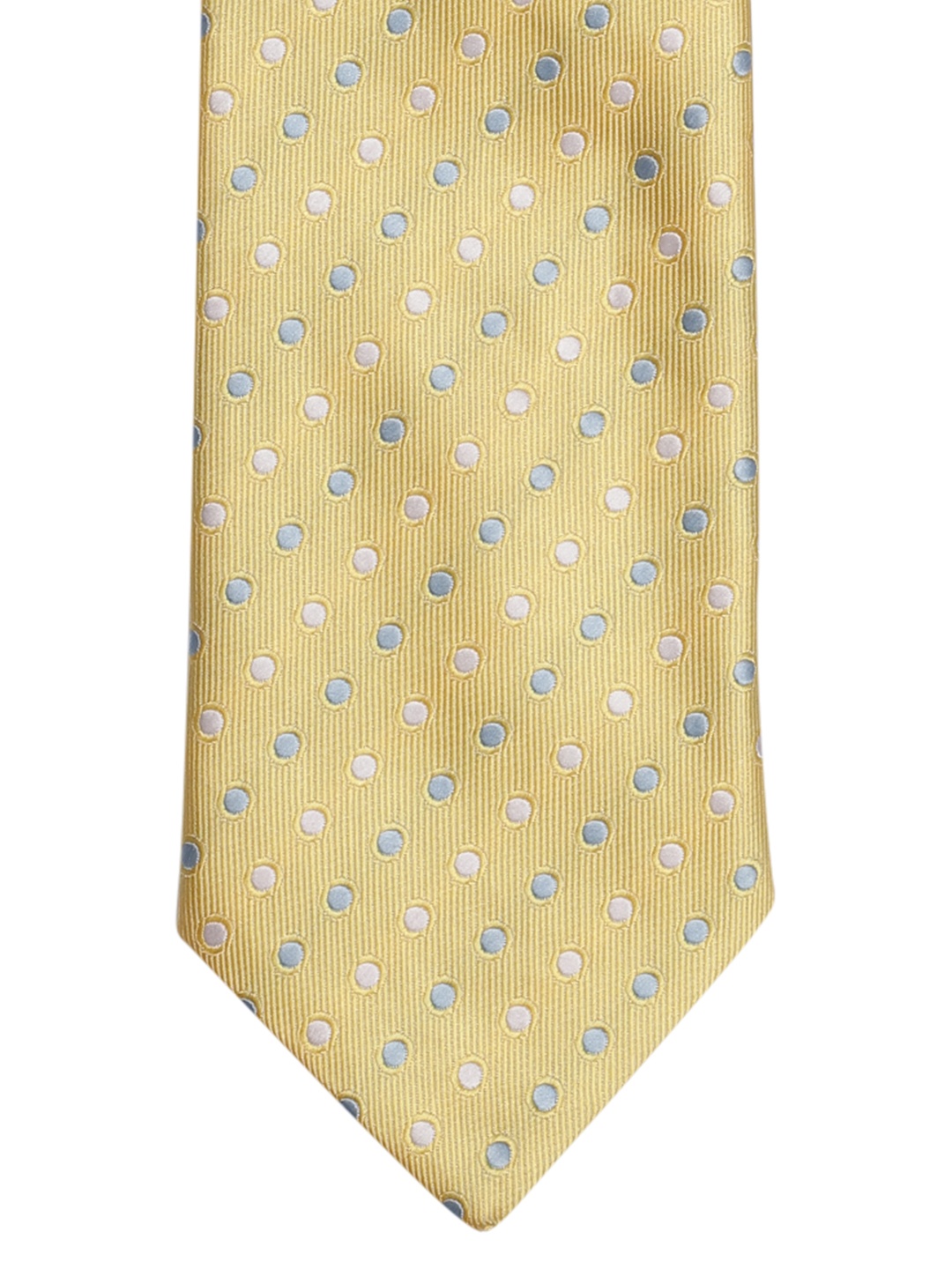 

Lino Perros Yellow Woven Design Broad Tie