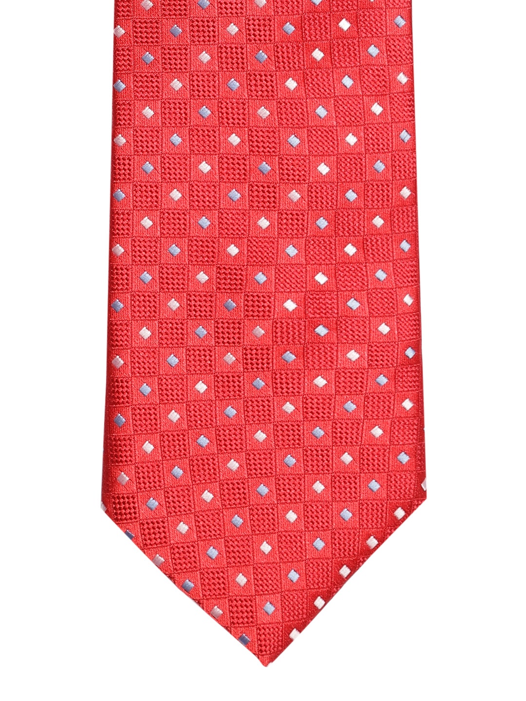 

Lino Perros Red & Blue Geometric Patterned Broad Tie