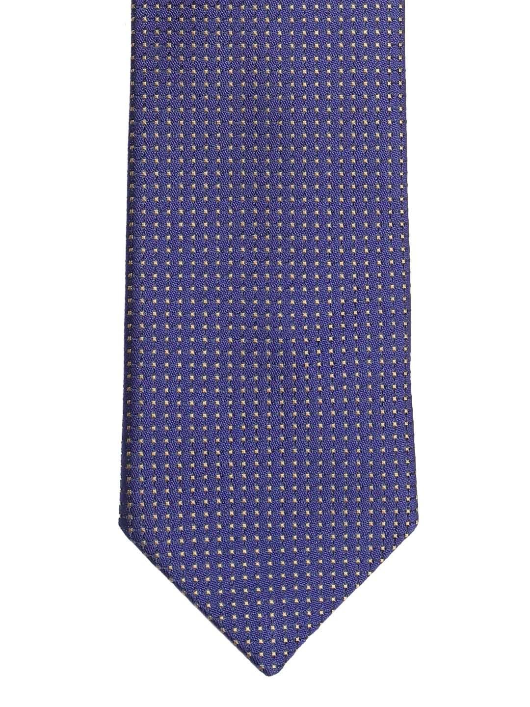 

Lino Perros Navy Blue Woven Design Broad Tie