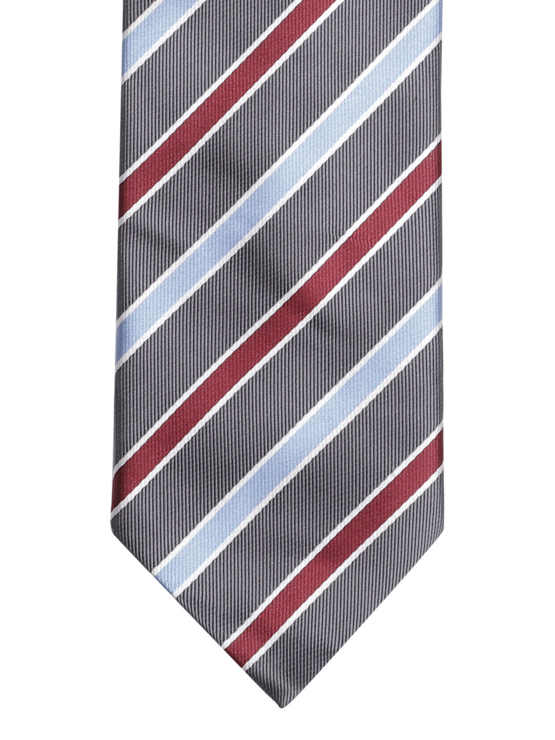 

Lino Perros Grey & Blue Striped Broad Tie