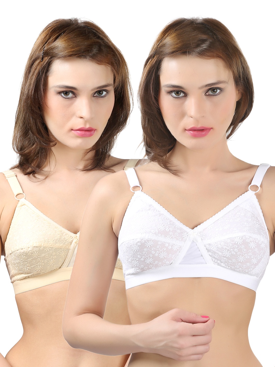 

Bodycare Pack of 2 Full-Coverage Bras E5586WS(D), White