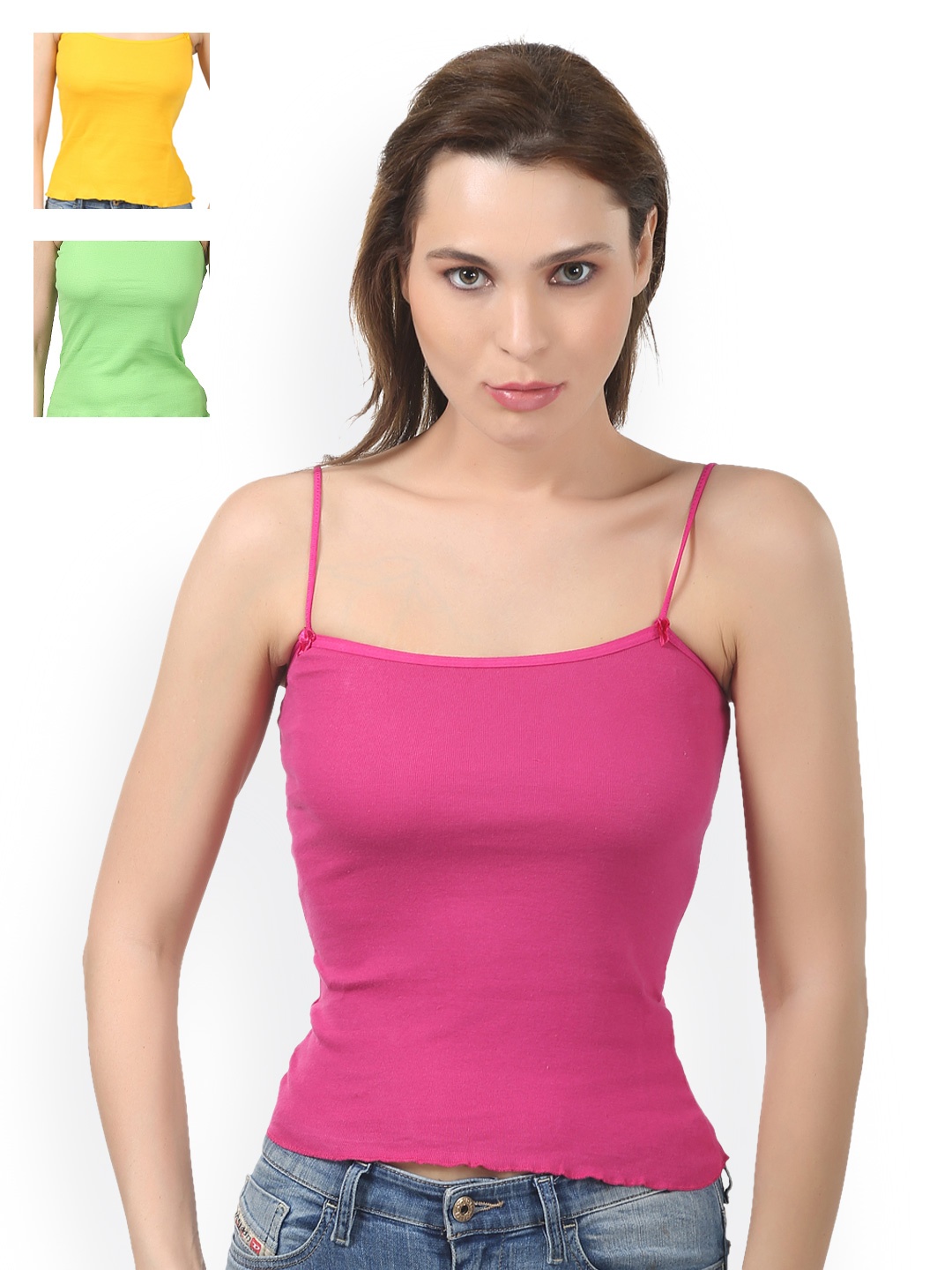 

Bodycare Pack of 3 Camisoles E48FUPGRGOL, Pink