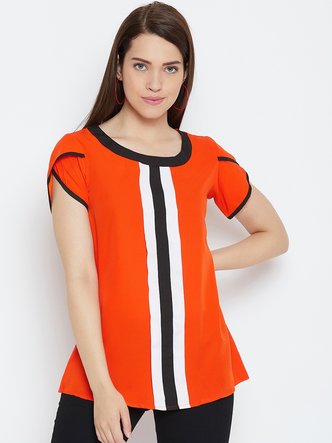 

Karmic Vision Women Orange Solid Top