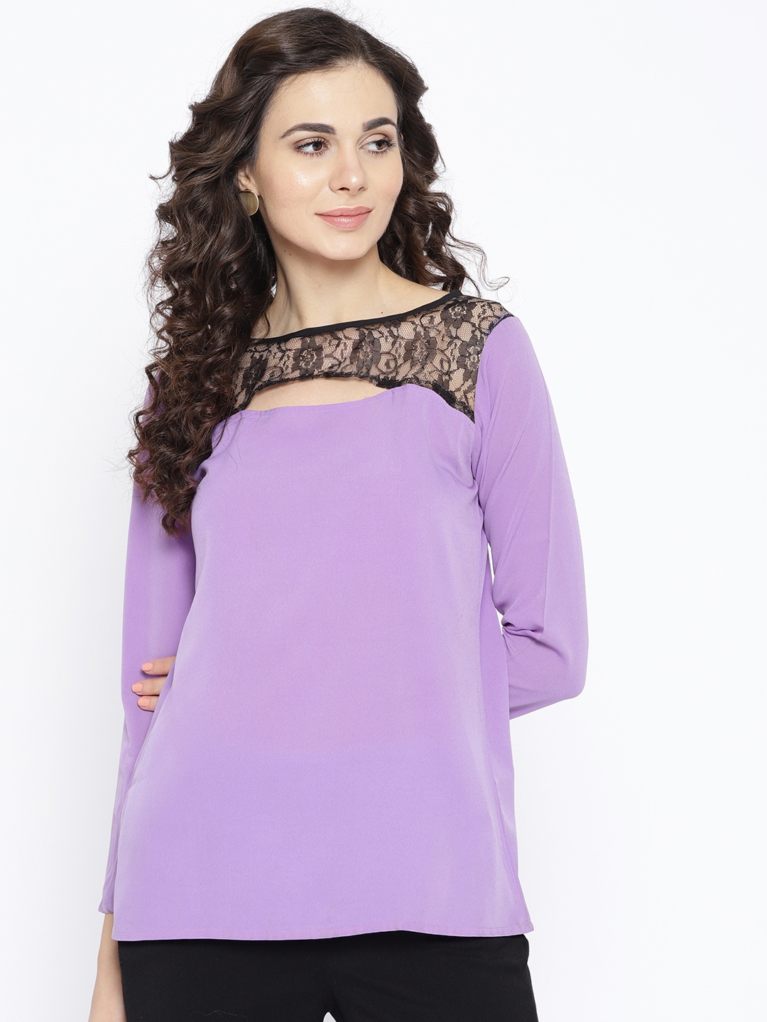 

Karmic Vision Women Purple Solid Top