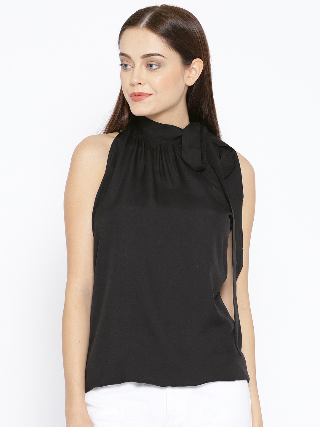 

Karmic Vision Women Black Solid Top