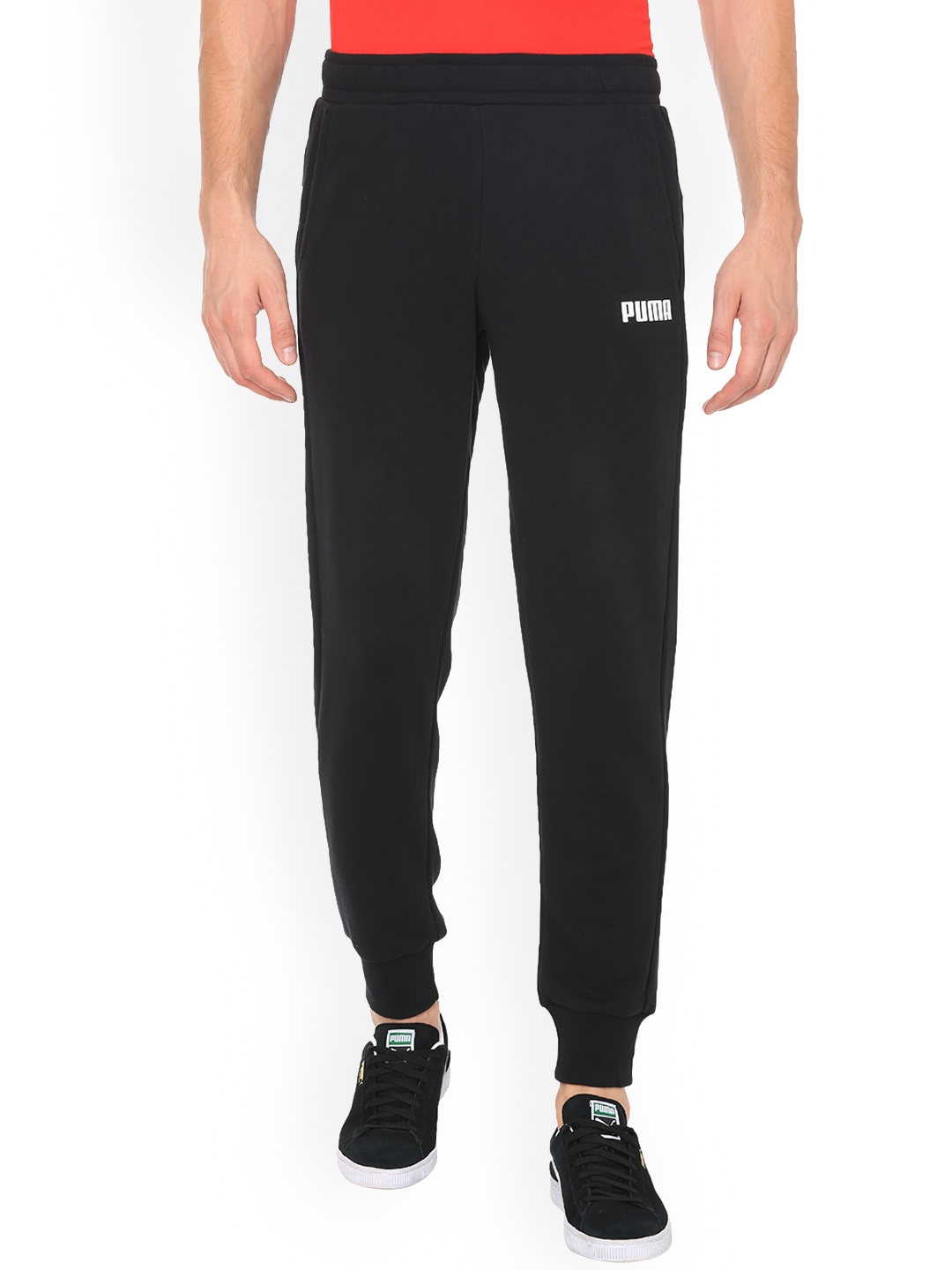 

Puma Men Black Solid Slim-Fit Joggers