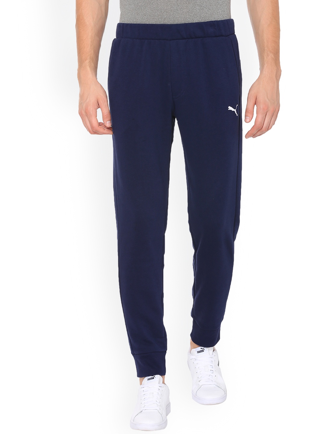 

Puma Men Navy Blue Solid Slim-Fit ESS Sweat Pants Joggers