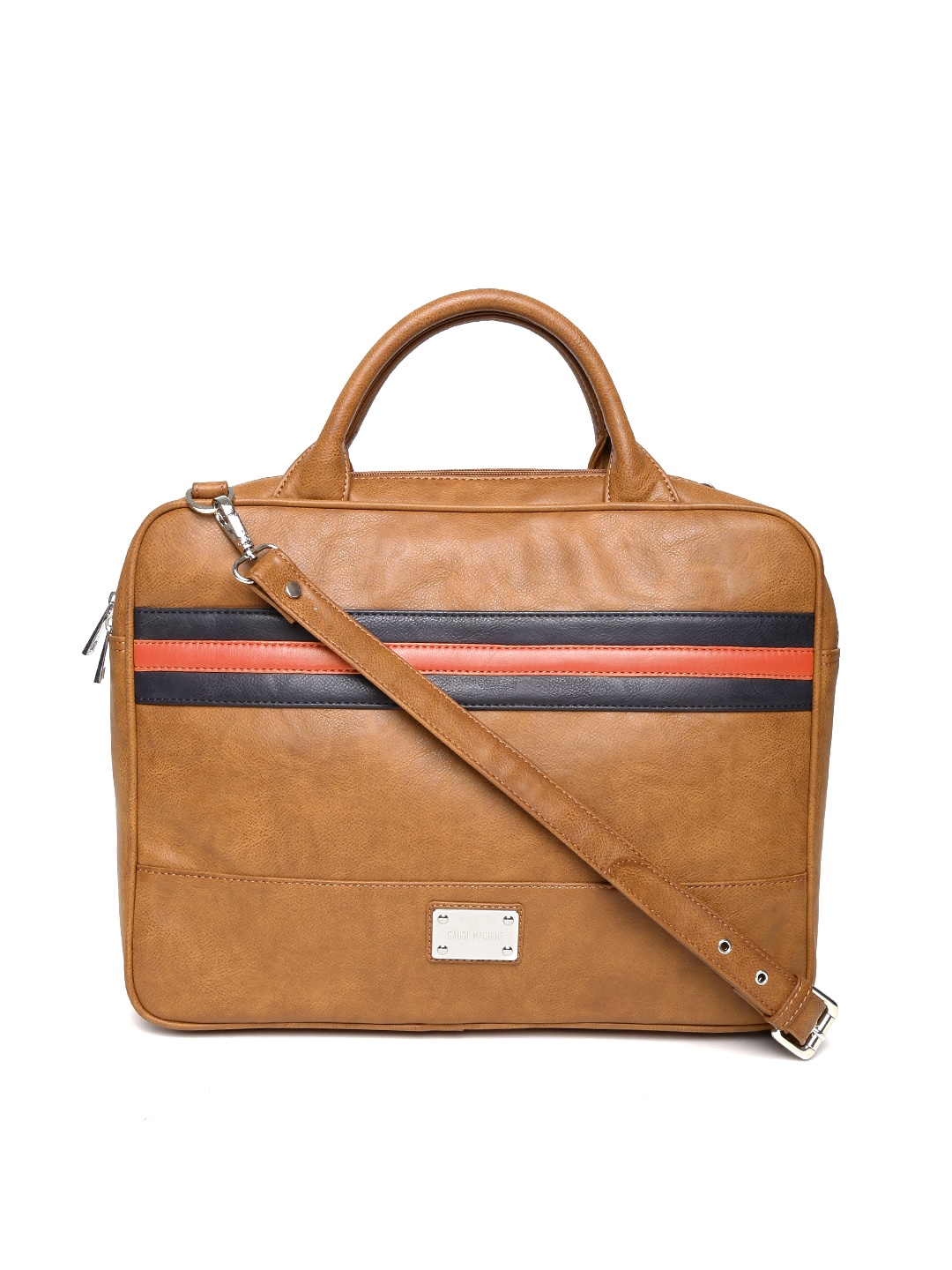 

Gauge Machine Unisex Tan Brown Laptop Bag