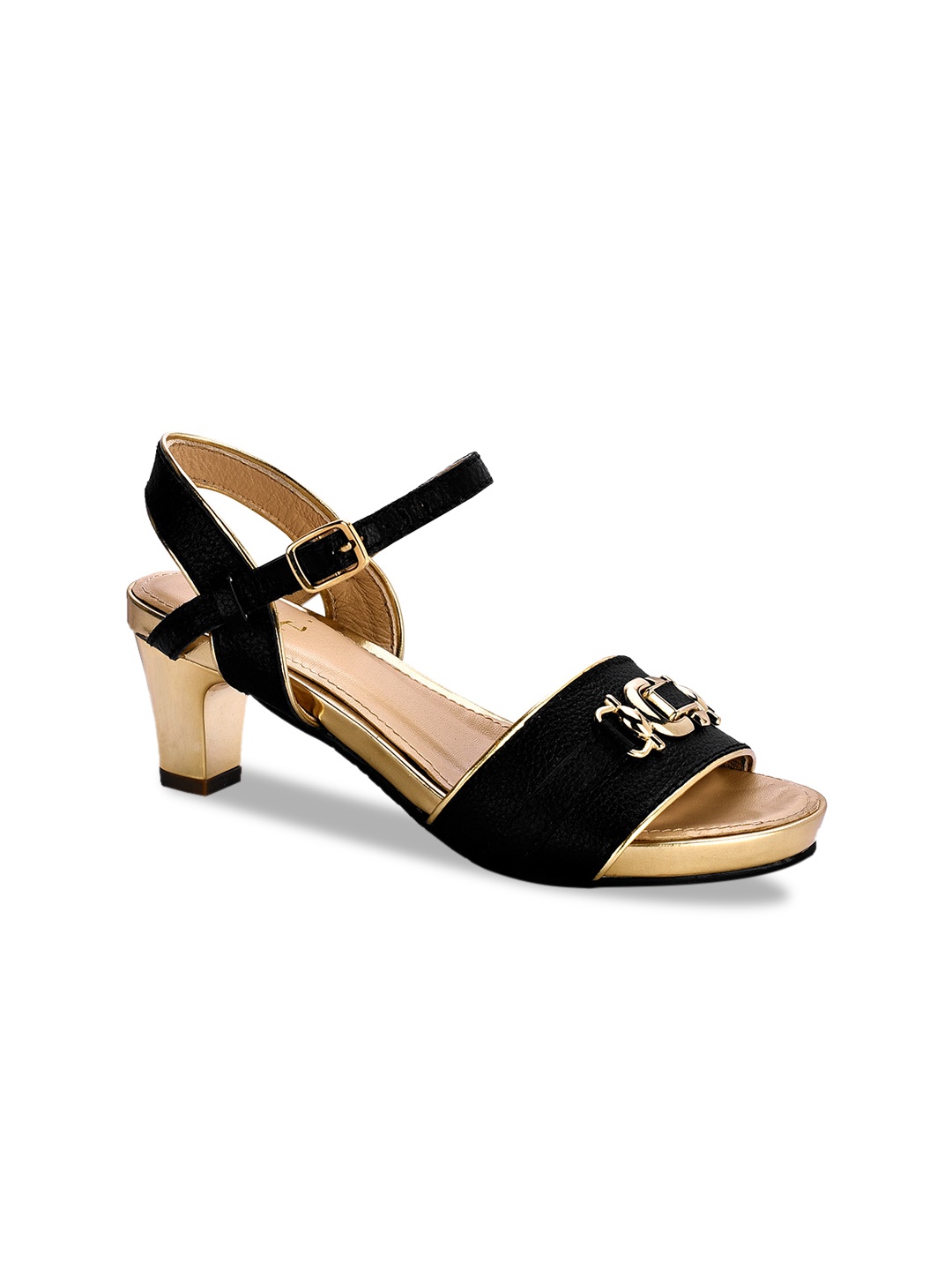 

Eske Women Black Solid Leather Heels