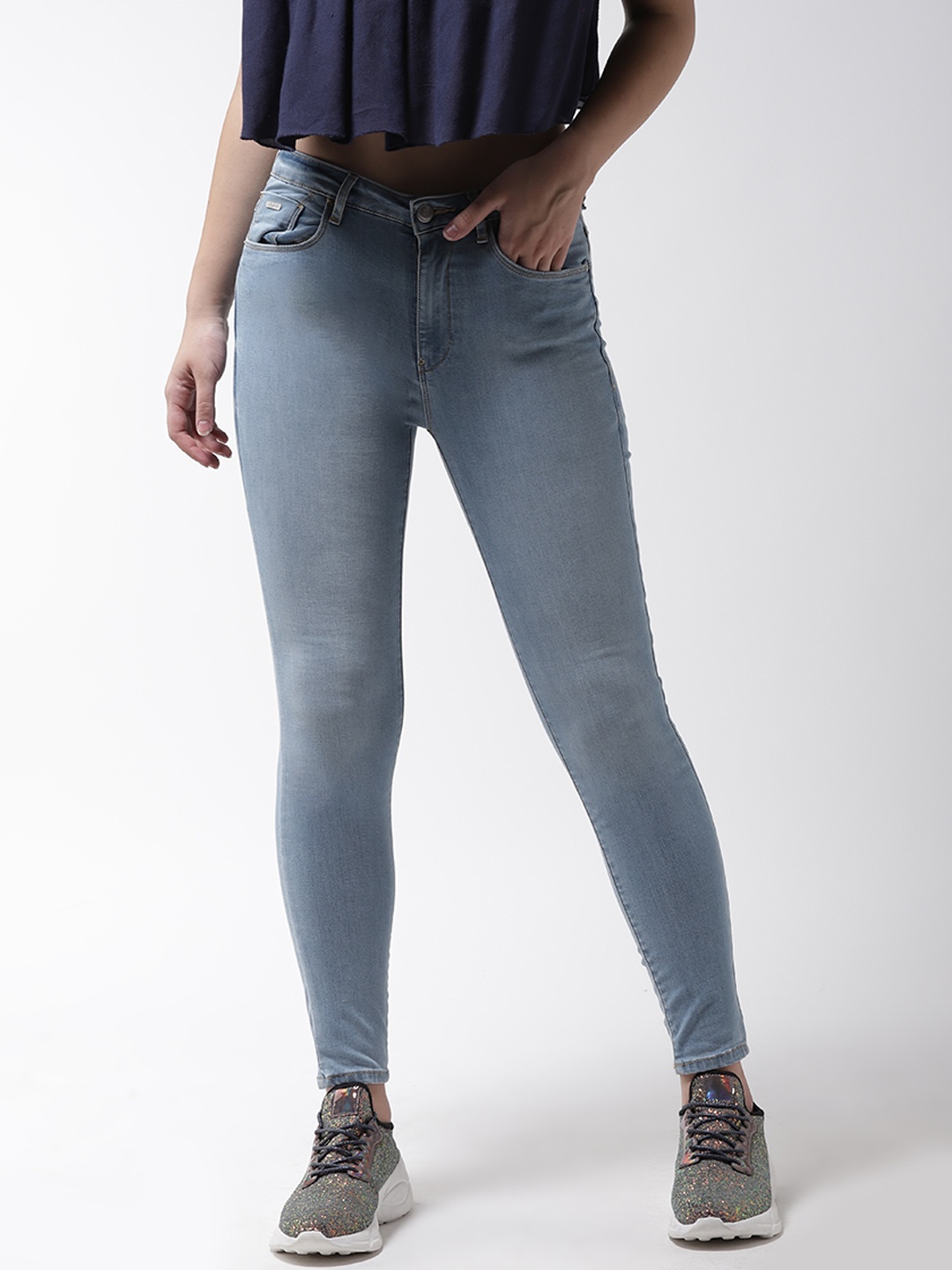 

Flying Machine Women Blue Veronica Skinny Fit High-Rise Clean Look Stretchable Jeans