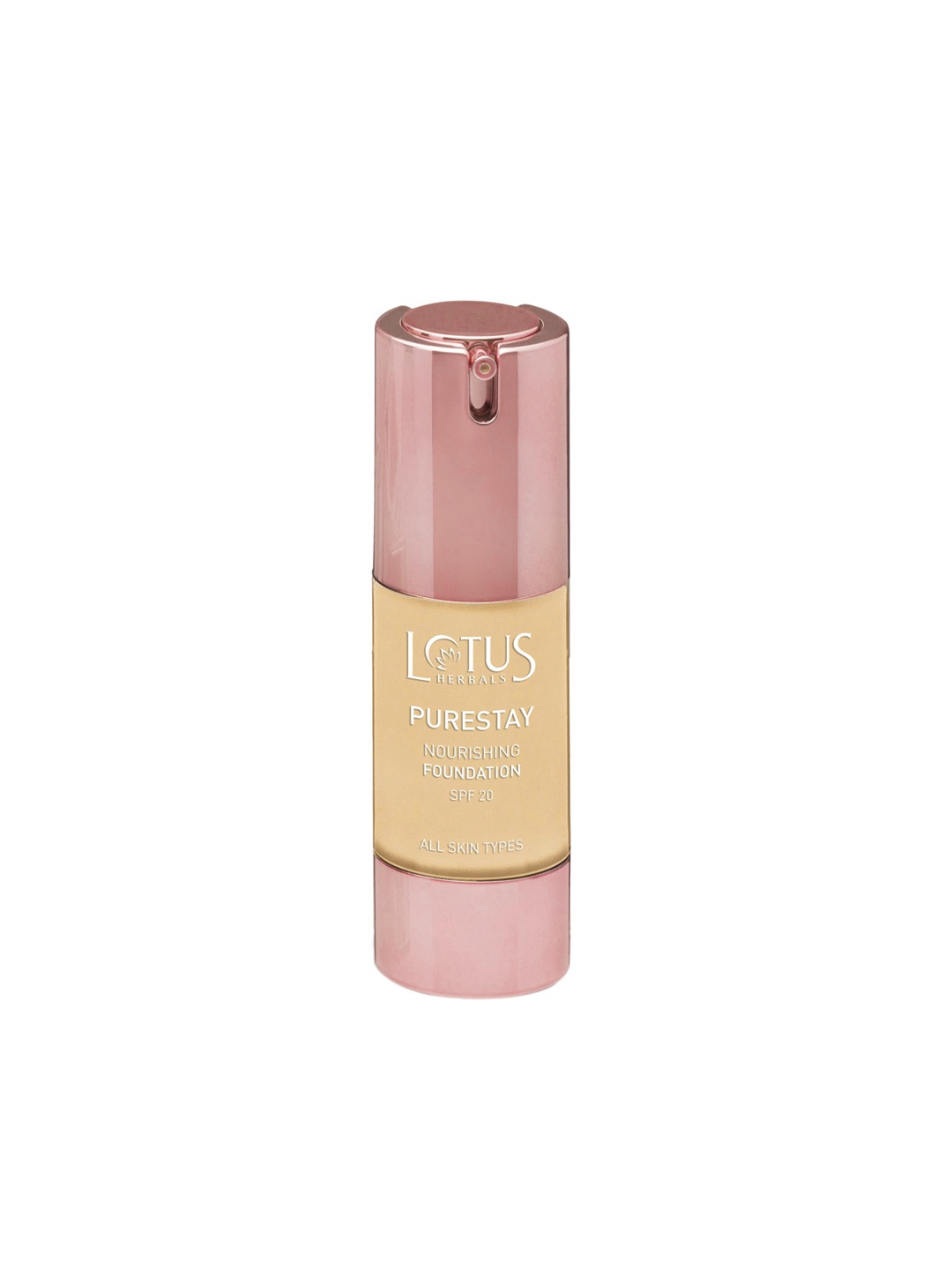 

Lotus Herbals Sustainable Purestay Nourishing Foundation with SPF 20 - Hazelnut Star 30ml, Beige