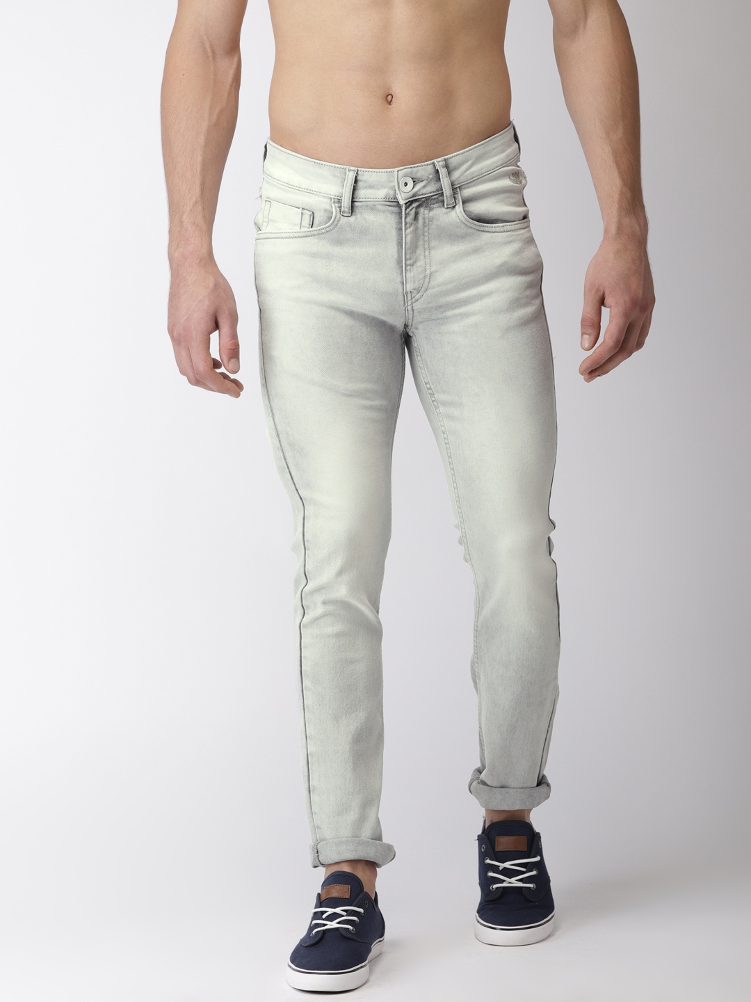 

Flying Machine Men Grey Jackson Skinny Fit Low-Rise Clean Look Stretchable Jeans