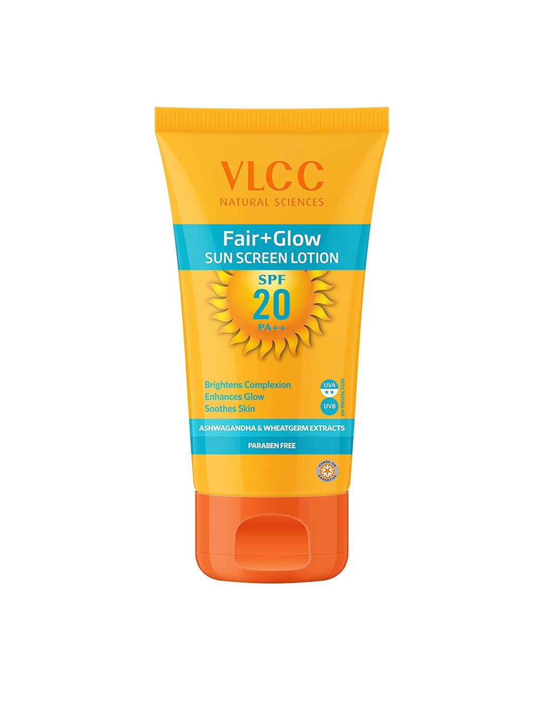 

VLCC Fair+Glow Sun Screen Lotion SPF20 100 ml, Yellow