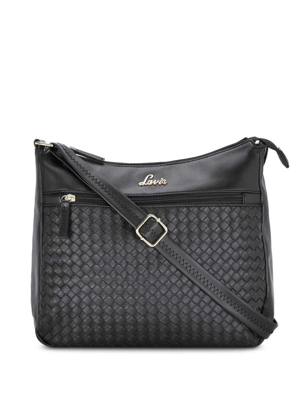 

Lavie Moritz Black Textured Structured Sling Bag