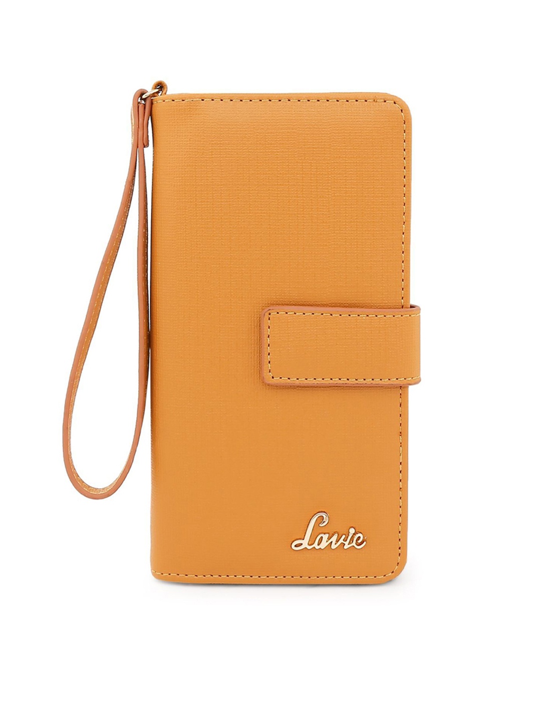 

Lavie Women Mustard Yellow Solid Two Fold Wallet