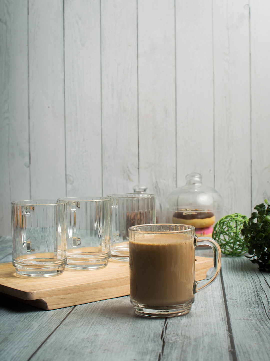 

Pasabahce Set of 4 Glass Mugs 265 ml each, Transparent