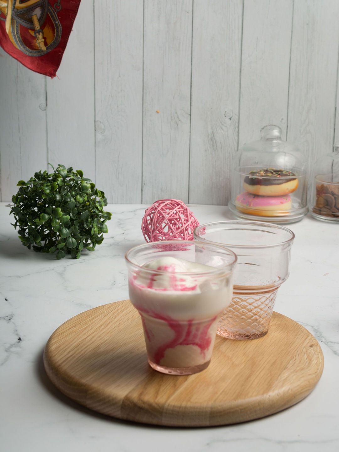 

Pasabahce Set of 6 Pink Textured Minicornet Ice Cream Cups 255ml