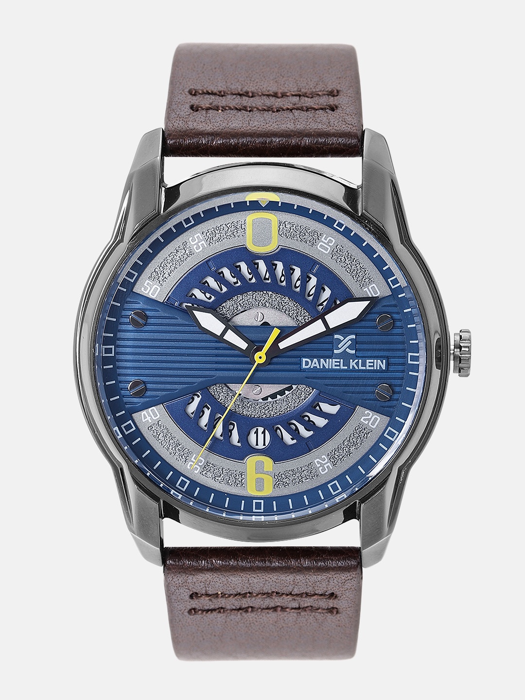 

Daniel Klein Men Blue & Grey Textured Analogue Watch DK12155-3