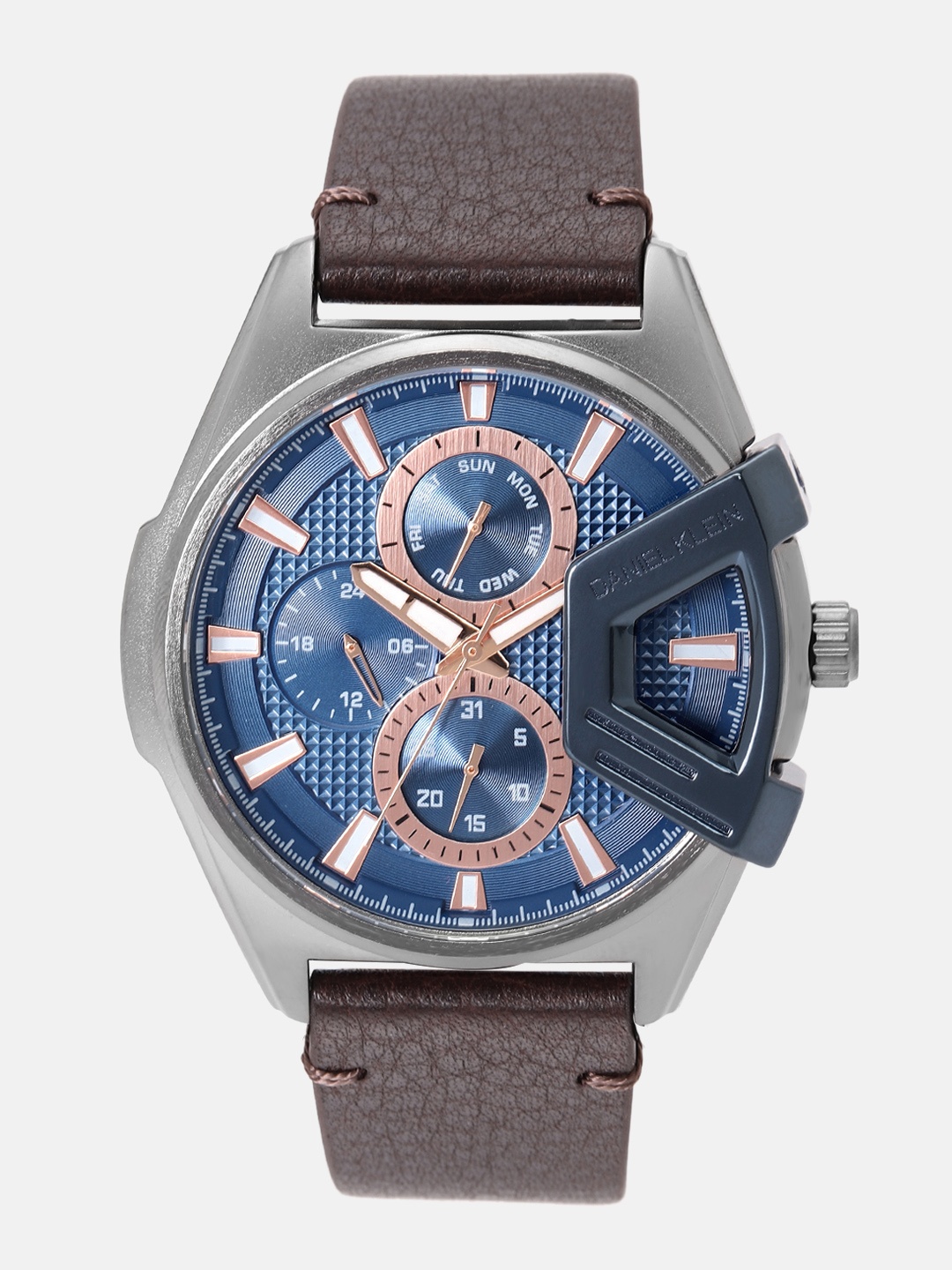 

Daniel Klein Men Blue Textured Analogue Watch 12158-6