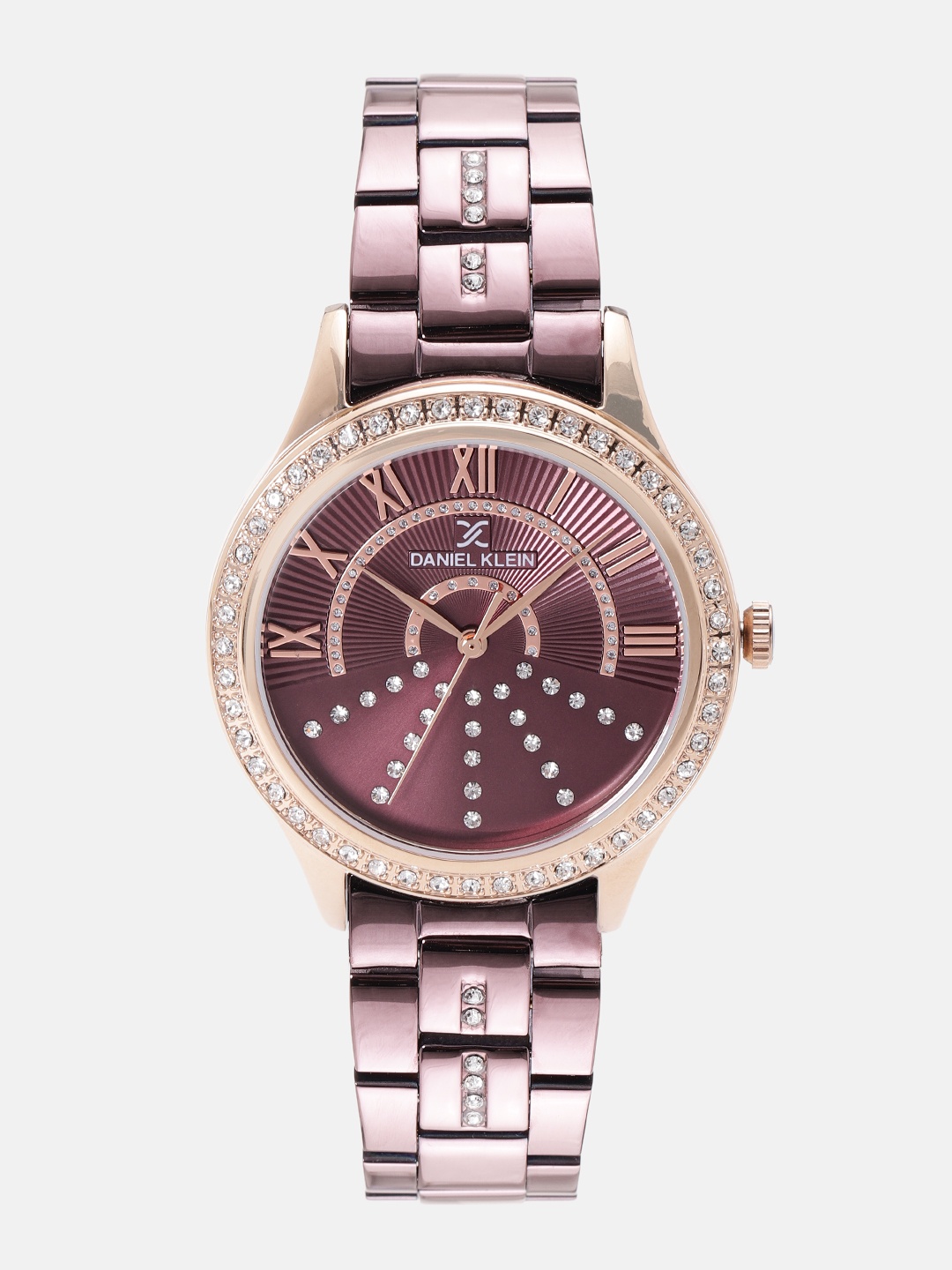 

Daniel Klein Women Burgundy Embellished Analogue Watch DK12095-5