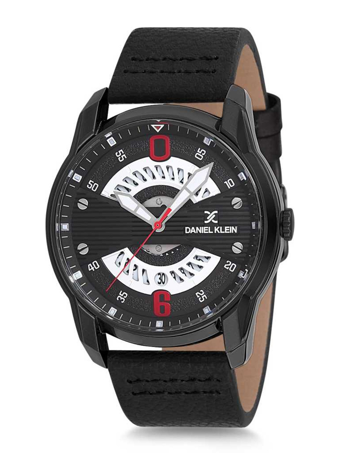 

Daniel Klein Premium Men Black & White Skeleton Watch 12155-4
