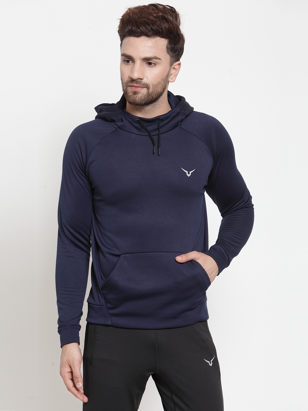 

Invincible Men Box Fleece Hoody, Navy blue