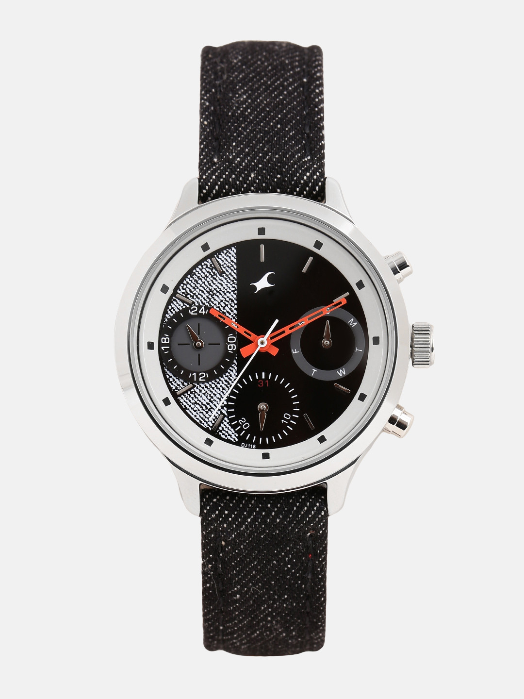 

Fastrack Women Black & White Printed Analogue Watch 6179SL01