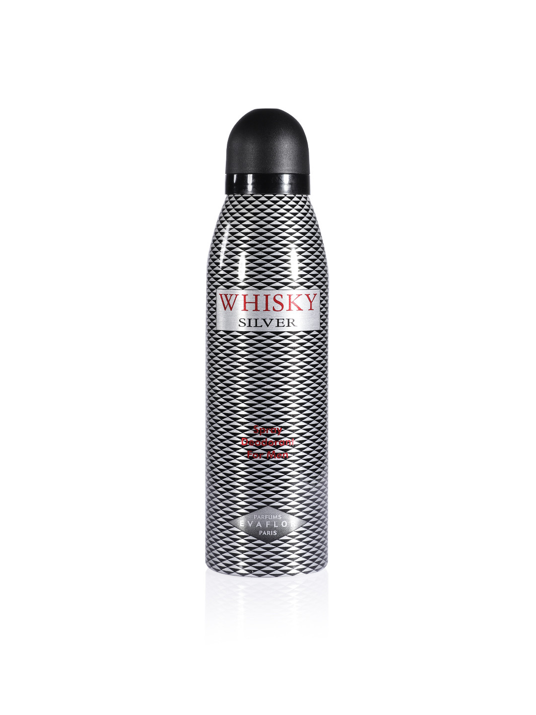 

EVAFLOR Men Whisky Silver Deodorant 200 ml, Black