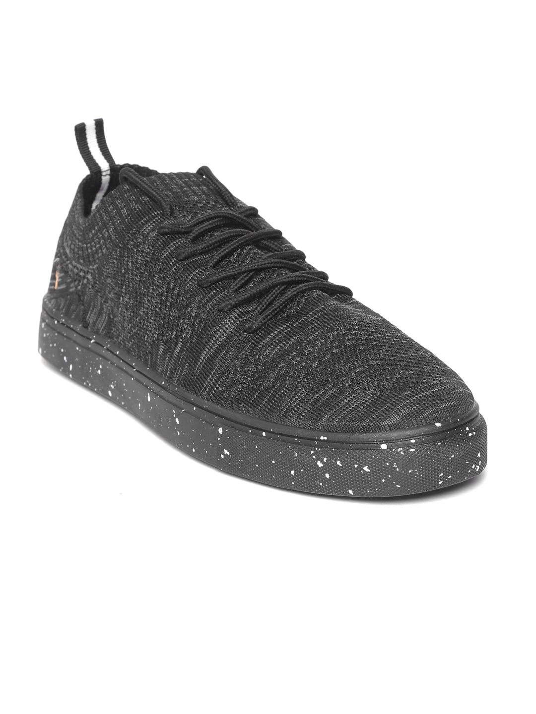 

Allen Solly Men Black & Grey Woven Design Sneakers