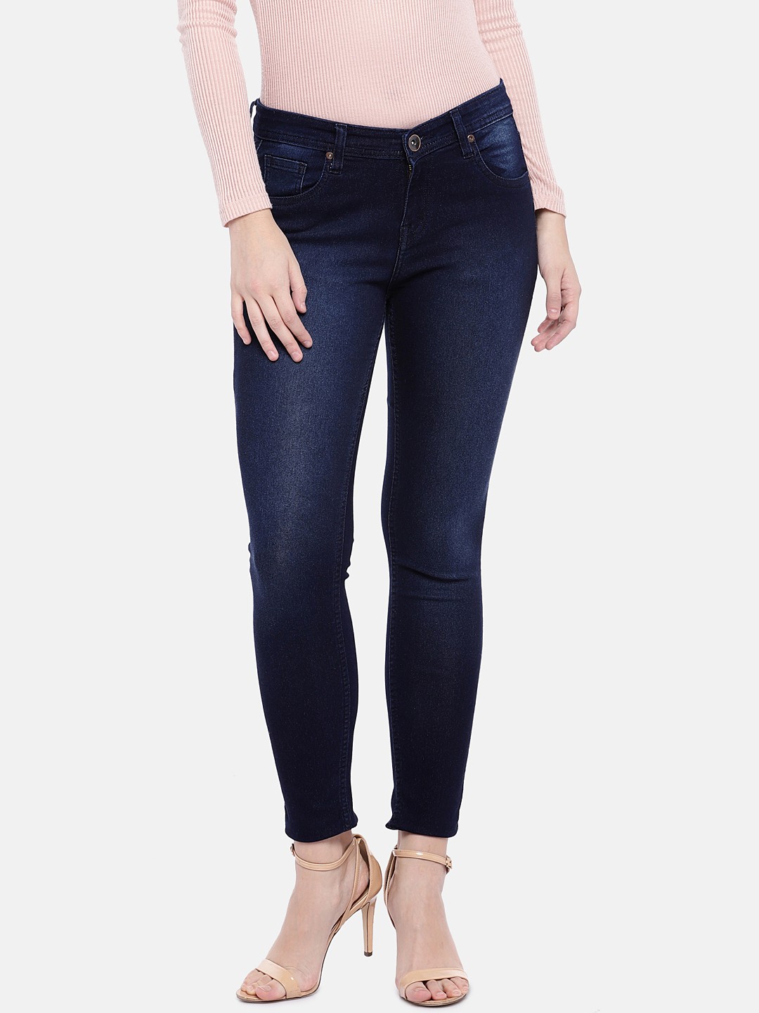 

High Star Women Blue Slim Fit Mid-Rise Clean Look Stretchable Jeans