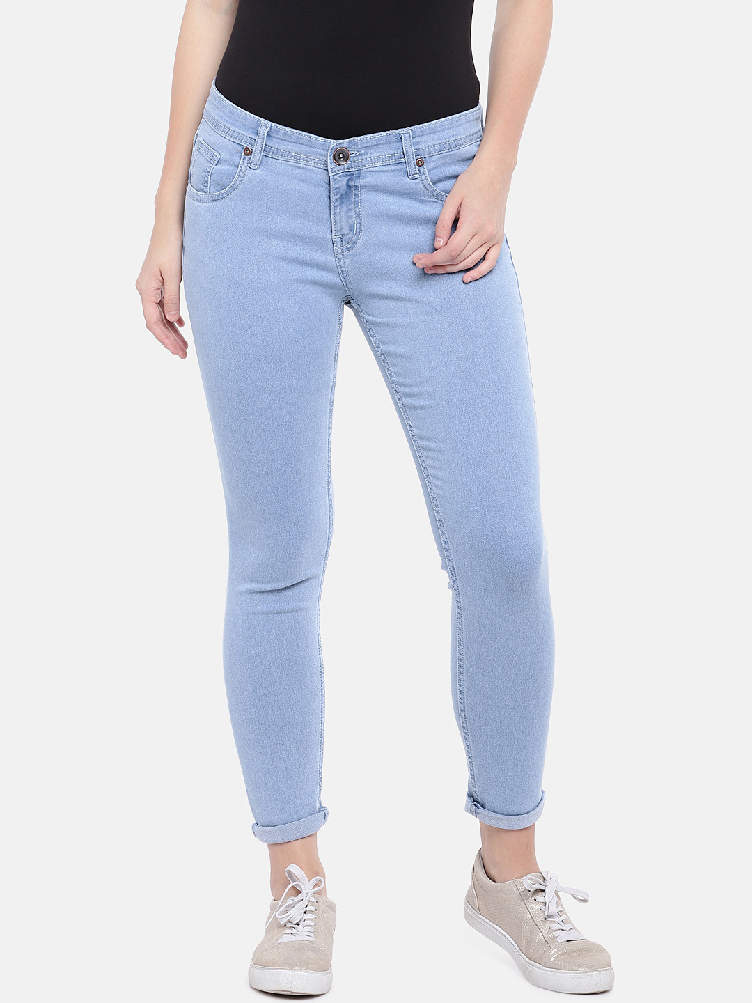 

High Star Women Blue Slim Fit Mid-Rise Clean Look Stretchable Jeans