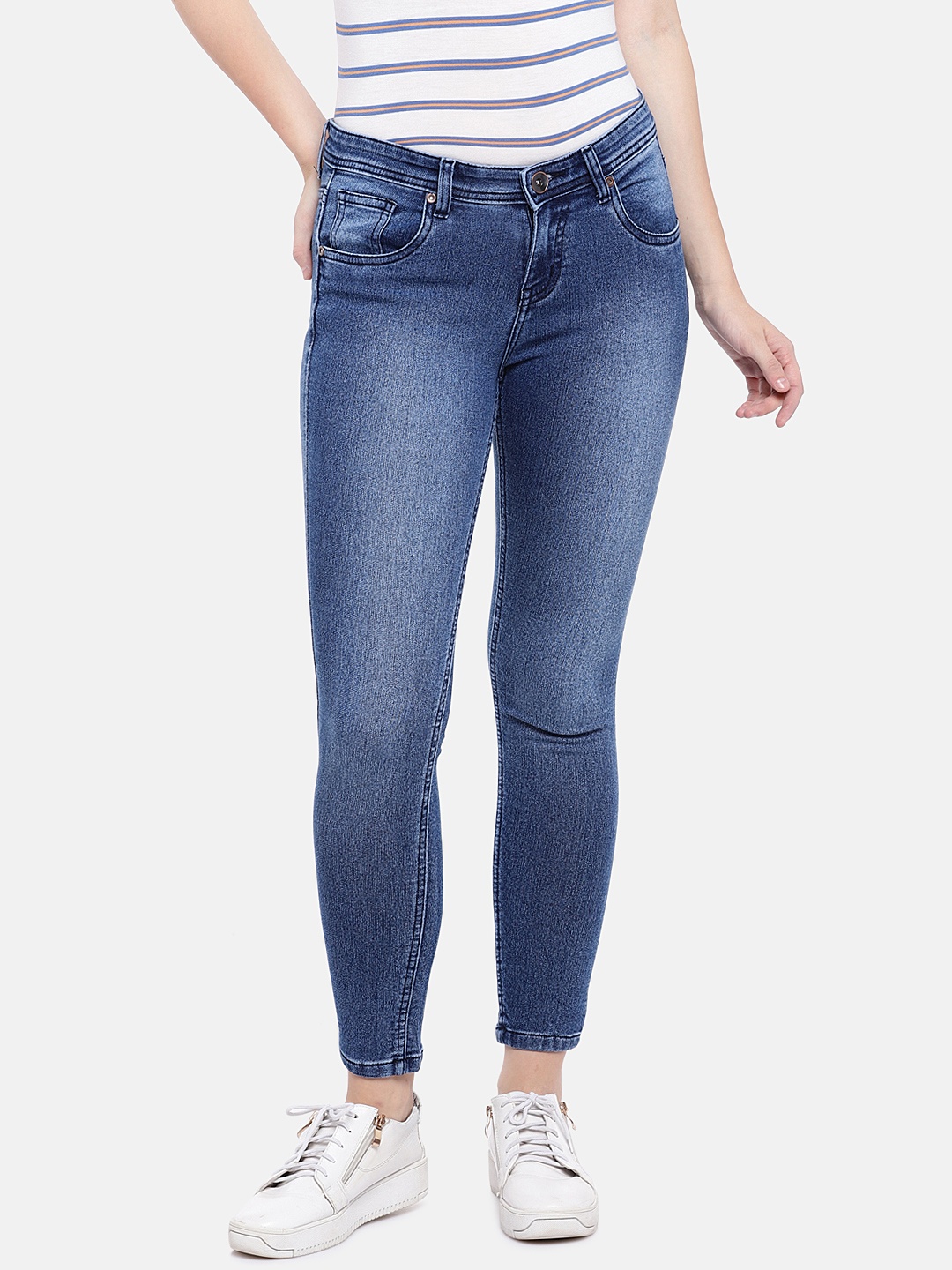 

High Star Women Blue Slim Fit Mid-Rise Clean Look Stretchable Jeans