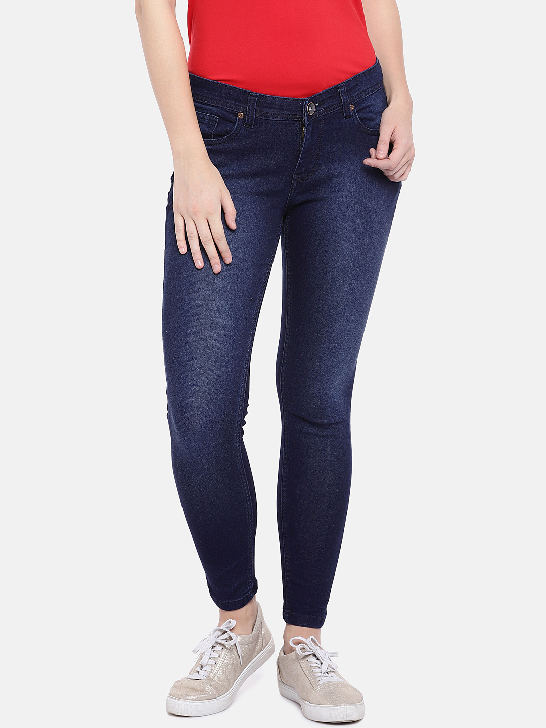 

High Star Women Blue Slim Fit Mid-Rise Clean Look Stretchable Jeans