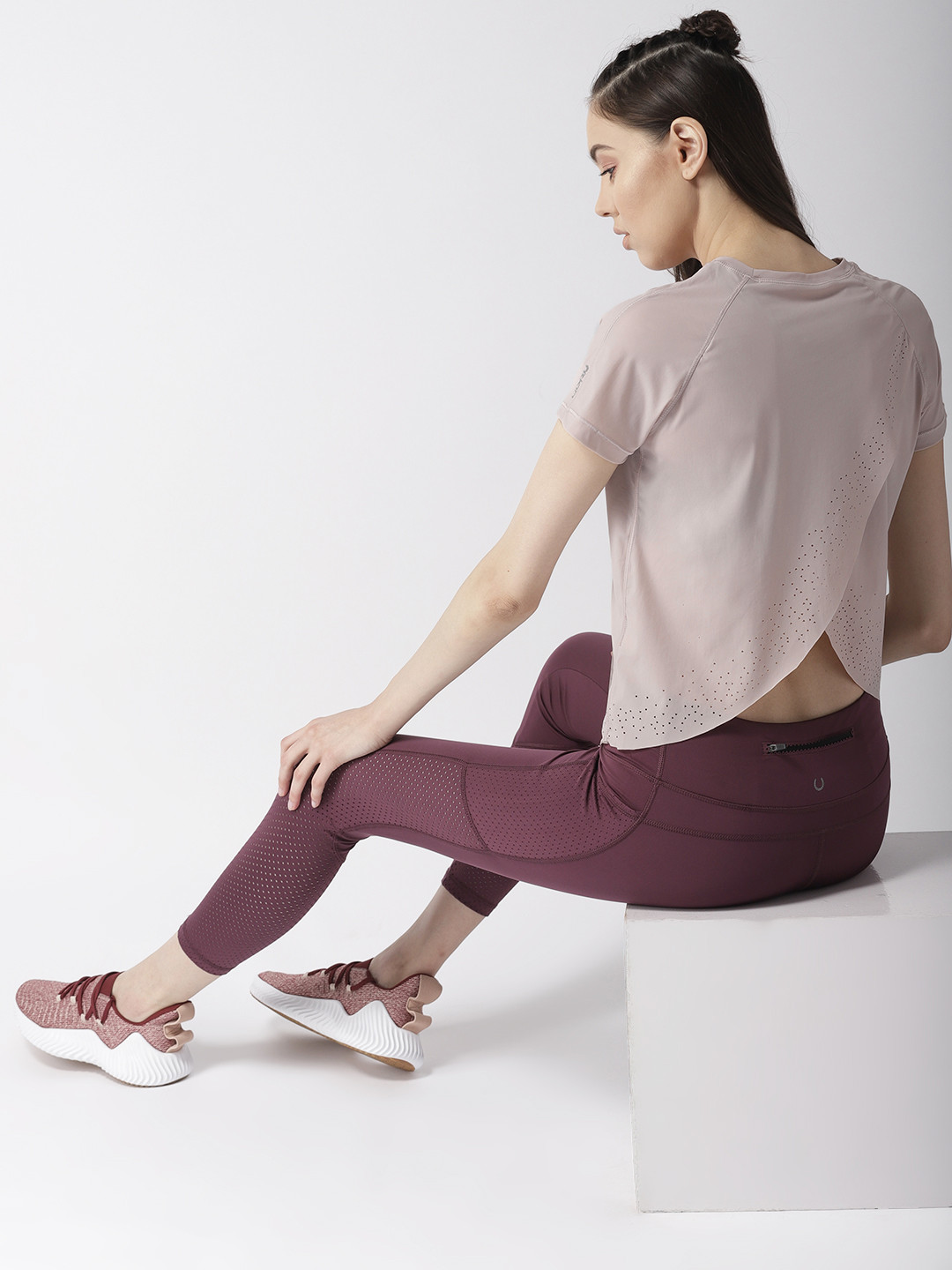 

Fitkin Women Dusty Pink Solid Styled Back Top
